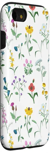 Vista 3 de Funda bohemia para iPhone SE (2020) / 7 / 8 con flores silvestres y flores silvestres