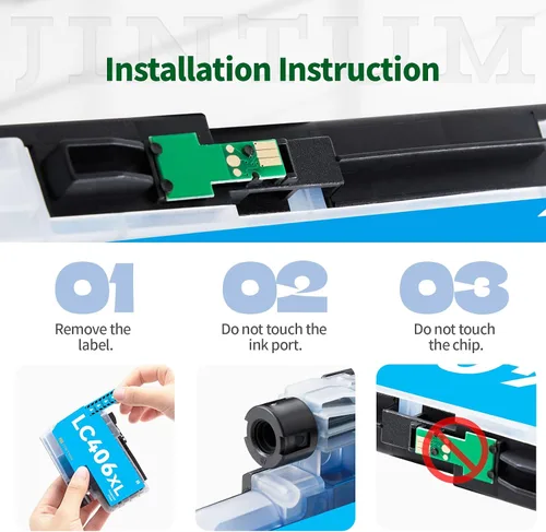 Vista 6 de LC406XL - Cartuchos de tinta compatibles con cartuchos de tinta Brother LC406XL LC406 LC 406 XL compatibles con impresora Brother MFC-J4335DW