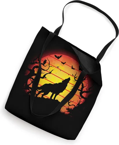 Vista 2 de Bolsa de mano para ratón, para fiesta de Halloween, lobo de medianoche
