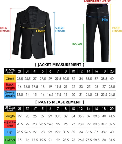 Vista 7 de Marvelous Kids Conjunto de traje formal para niños, 5 piezas, trajes de moda ajustados