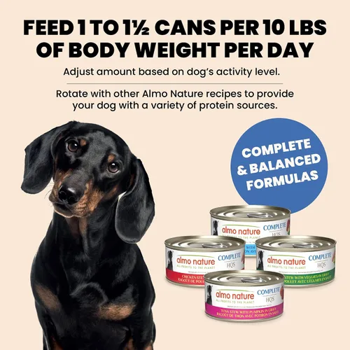 Vista 7 de almo nature HQS - Comida húmeda completa para perros, estofado de atún con verduras, 5.5 onzas, paquete de 12