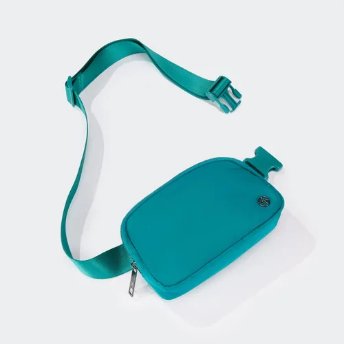 Vista 2 de Pander Everywhere - Riñonera para mujer, cangureras de moda, bolsas cruzadas, bolsa de cinturón para todas partes con correa ajustable, Verde Kelly