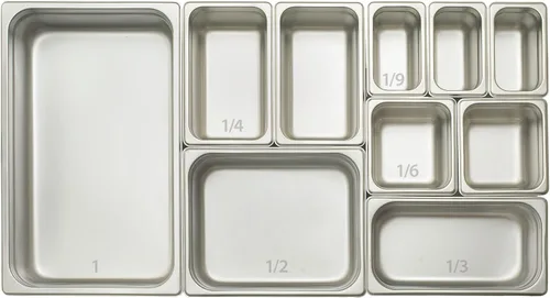 Vista 2 de Winco Bandeja de vapor antiatascos, 1/9 x 2 1/2 pulgadas, peso estándar