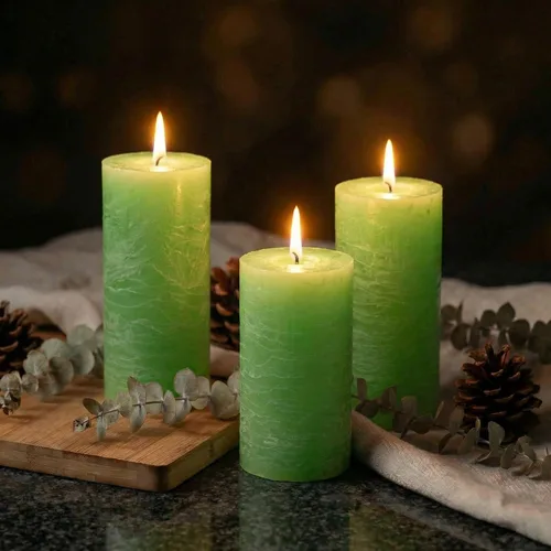 Vista 46 de Richland® Juego de 20 velas de pilar de 2 x 3 pulgadas, color marfil sin perfume