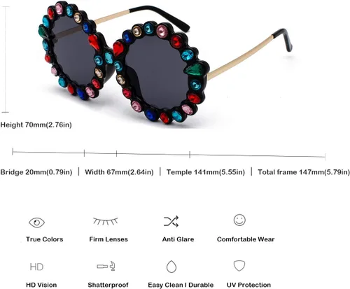 Vista 6 de Armear - Gafas de sol para mujer, diseño de flores