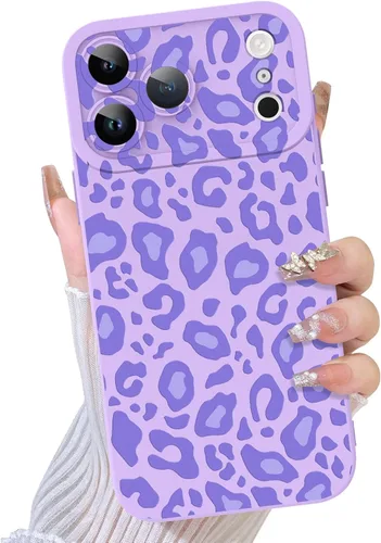 Vista 70 de TEAUGHT Compatible con iPhone 11 Funda con patrón lindo estampado de leopardo negro guepardo + protector de pantalla a prueba de golpes, funda