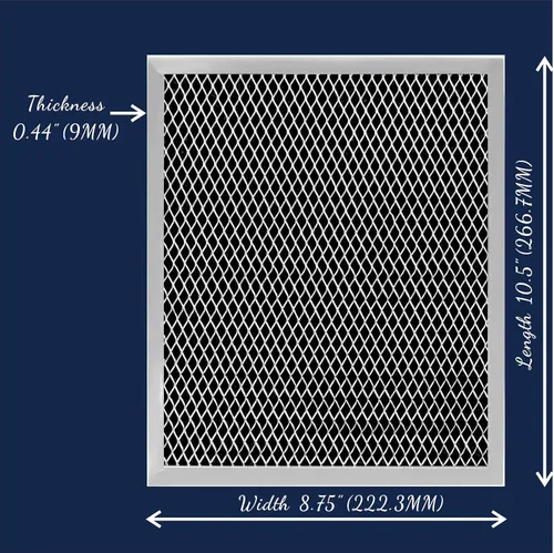 Vista 3 de 97007696 Filtro para Campana de Cocina 41F Filtros de Ventilación de Estufa para Filtro de Campana de Cocina de Repuesto Malla de Grasa Carbón