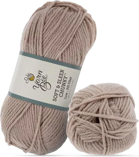 Vista 16 de Yarn Bee 5 – Hilo acrílico voluminoso para ganchillo y tejer – Madeja suave, 193 metros – Negro