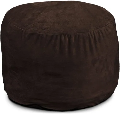 Vista 28 de ULTIMATE SACK Puf otomano de 2 pies Gamuza camello Relleno de espuma - Funda extraíble lavable Camel (Camel Suede)