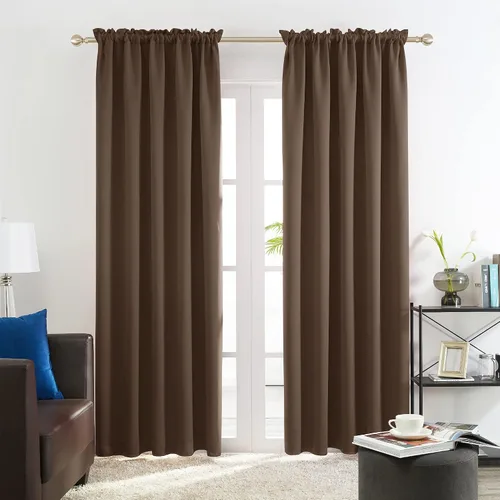 Vista 85 de Deconovo Cortinas opacas, aislamiento térmico, dobladillo para barra, reducción de ruido, certificado Oeko-TEX, cortinas de oscurecimiento