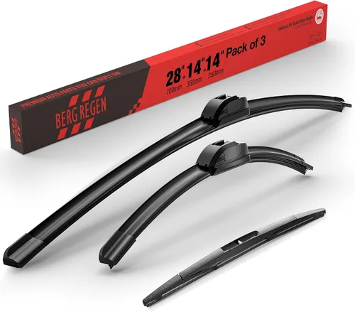 Vista 105 de BERG REGEN Escobillas limpiaparabrisas de 15"+15" con escobilla trasera de 13" - Juego de repuesto automotriz para Jeep Wrangler JK 2008 2009 2010