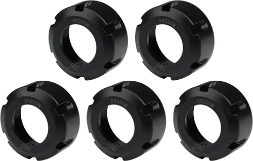 Vista 21 de ZAC 5 Uds ER8M Tuerca de mandril M10 Rosca Pinza de sujeción Tuercas de equilibrio Tuerca de metal para CNC Fresado Chuck Holder Torno