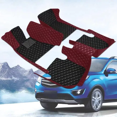 Vista 3 de La personalización privada incluye el 96% de los sedán, SUV, tapetes de coche deportivo, forro de cuero antideslizante, alfombrillas de auto Beige