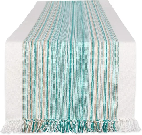 Vista 17 de DII Everyday Collection - Mantel de mesa con flecos, camino de mesa, 14 x 72 pulgadas, color negro