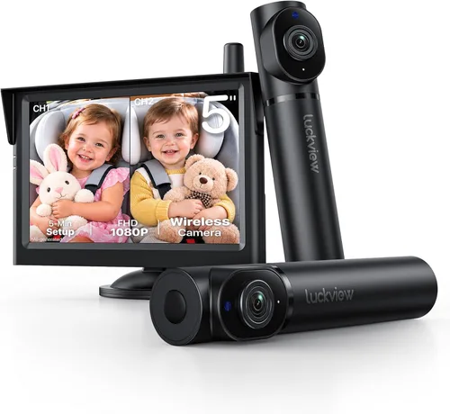 Vista 11 de LUCKVIEW GOF1 Cámara inalámbrica para coche de bebé con monitor compacto