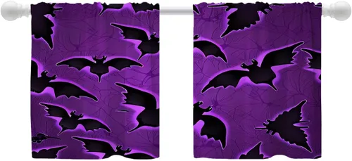 Vista 65 de Shrahala Cortinas blancas S inspiradoras para ventanas de cocina, cortinas negras con palabras cristianas para cafetería, cortinas opacas