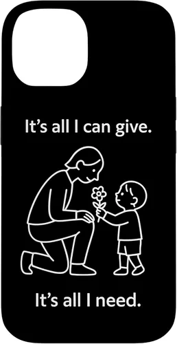 Vista 4 de Child Giving Flower to Parent Minimal Symbolic Love Design Case for iPhone 16