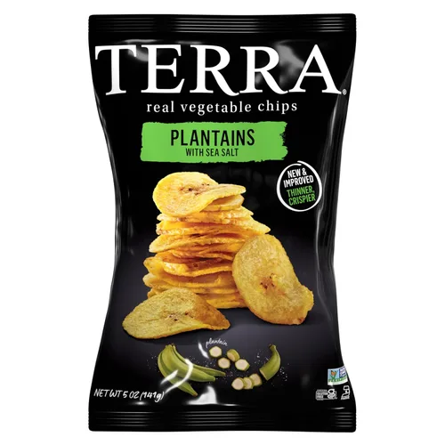Vista 26 de Terra Chips de verduras, chips azules con sal marina, 5 onzas (paquete de 12)