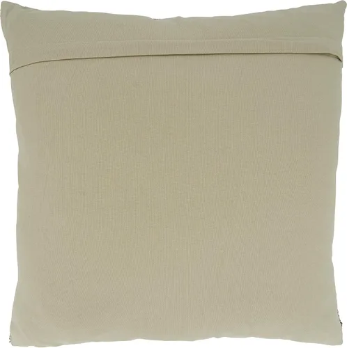 Vista 2 de SARO LIFESTYLE Isla Berry Design - Almohada de cuadros cosida con relleno de plumón, 20 x 20 pulgadas, natural
