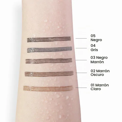 Vista 5 de Kaely 2 piezas de lápices de cejas para mujeres, lápiz de cejas con 4 puntas mágico preciso resistente al agua, lápiz de contorno de cejas
