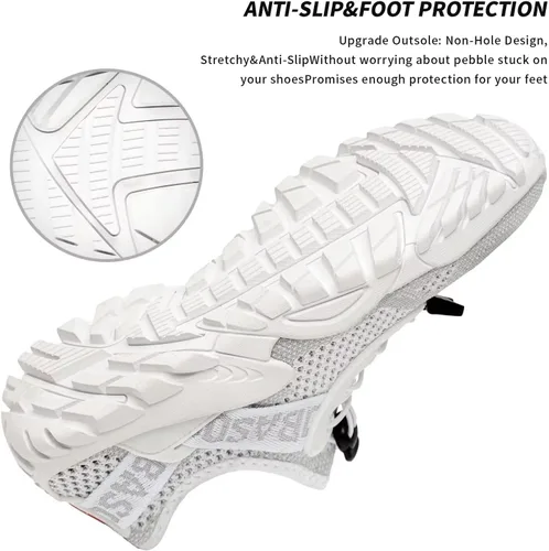 Vista 5 de SOBASO Zapatos de agua para mujeres y hombres, secado rápido, para natación, playa, zapatos acuáticos para deportes acuáticos, buceo, senderismo