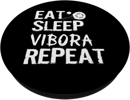 Vista 2 de Eat Sleep Vibora Repeat - Paleta de pádel PopSockets Adhesivo PopGrip
