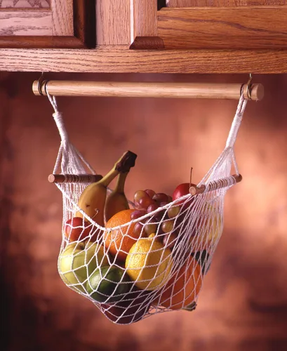Vista 5 de Hamaca de frutas y verduras de madera de haya de la marca Prodyne, Bajo gabinete, Marrón
