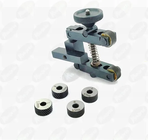 Vista 8 de Herramienta de moleteado de acero de 2" pulgadas II 1.969 in de capacidad para máquina de torno - 3 pares x 3 diferentes moleteados endurecidos