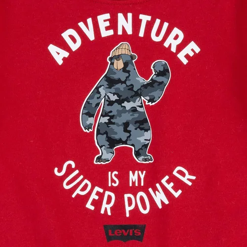 Vista 3 de Levi's Conjunto de 3 piezas de camiseta y sudadera con diseño gráfico para bebés