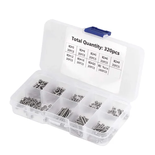 Vista 5 de Walfront 320pcs M2 Tornillos de máquina Set sujetadores herramienta de refuerzo para laptop/disco duro/teclado/teléfono/PC, sujetador