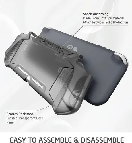 Vista 2 de Mumba Funda de agarre para Nintendo Switch Lite, serie Blade TPU funda protectora portátil, accesorios compatibles con consola Switch Lite versión