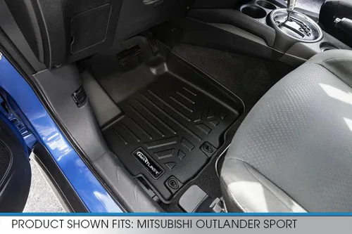 Vista 2 de SMARTLINER Juego de tapetes de piso de primera fila para Mitsubishi Outlander 2011-2013