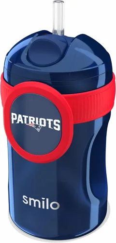 Vista 31 de Smilo Vaso con popote de Arizona Cardinals con licencia oficial de la NFL, para bebés y niños pequeños, con popote de silicona ponderado y capacidad