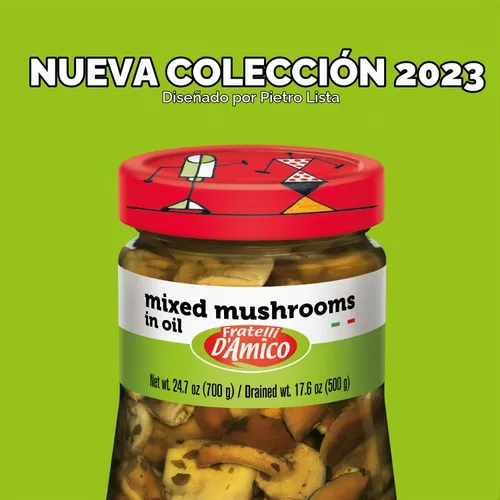 Vista 3 de FRATELLI D'AMICO Setas mixtas en aceite, tamaño familiar, 24.7 oz (700 g)
