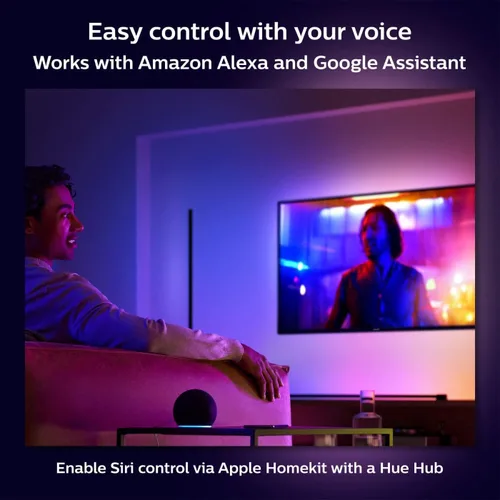 Vista 11 de Philips Hue Lámpara de pie inteligente Signe, color blanco - Luz LED de ambiente blanco y color cambiante - 1 paquete - Interior - Control