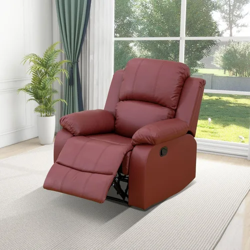 Vista 39 de Conjunto de sofá para sala de Estar, sillón reclinable de cuero transpirable, sofá de 3 plazas para cine en casa con portavasos para apartamento