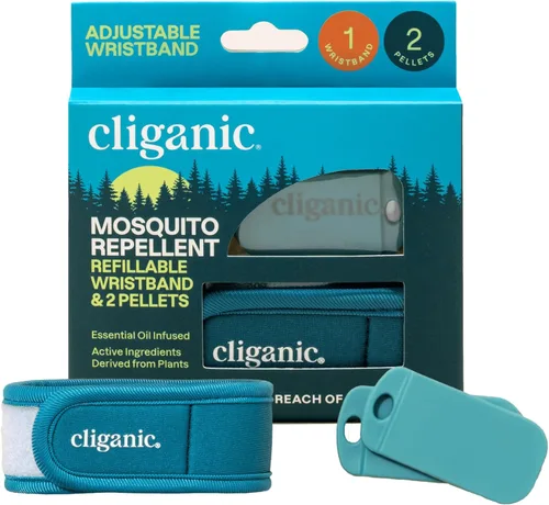 Vista 9 de Cliganic - Paquete repelente de mosquitos (1 clip + 2 bolitas de repuesto), sin DEET, infusión de aceite esencial, esenciales de verano, accesorios