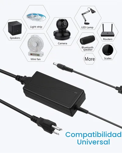Vista 6 de ALITOVE Fuente de alimentación de 12 V 6 A 72 W CC 100 ~ 240 V CA a CC 12 voltios 6 amperios Convertidor 12 V CC 6 A 5.8 A 5.5 A 5.2 A Transformador