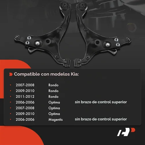 Vista 2 de A-Premium Brazo de control inferior delantero, con buje, compatible con Kia