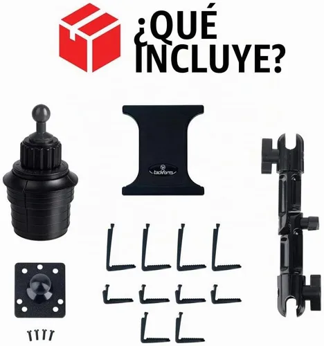 Vista 6 de Tackform Soporte para portavasos de tableta para automóvil o camión [Serie Enduro] Soporte ELD resistente - Brazo ajustable de aluminio de 3 vías
