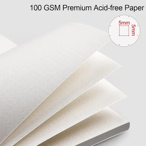 Vista 3 de AHGXG Diario Punteado con Viñetas - Cuaderno Espiral con Cuadrícula de Puntos de 8.5" x 11", A4 Cuaderno Grande Punteado, Papel Grueso de 100 GSM