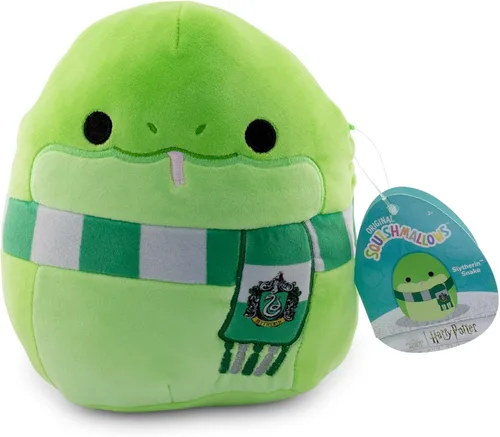 Vista 2 de Squishmallows Peluche original de Harry Potter de 8 pulgadas, peluche oficial de Jazwares ultrasuave de tamaño mediano (serpiente)