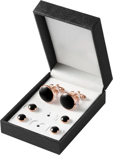 Vista 37 de Zealmer gemelos de acero inoxidable 316L para hombres, negocios, bodas, 1 par