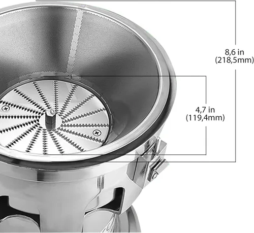 Vista 3 de ALDKitchen Máquina comercial de jugo Extractor de jugo Exprimidor para frutas y verduras