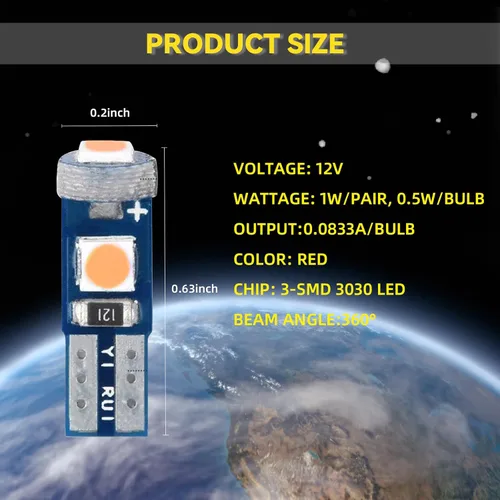 Vista 2 de NTNEV Focos LED para salpicadero superbrillantes, T5 37 74 Bombilla LED con enchufe de bloqueo giratorio PC74 PC37 para panel de instrumentos, luz