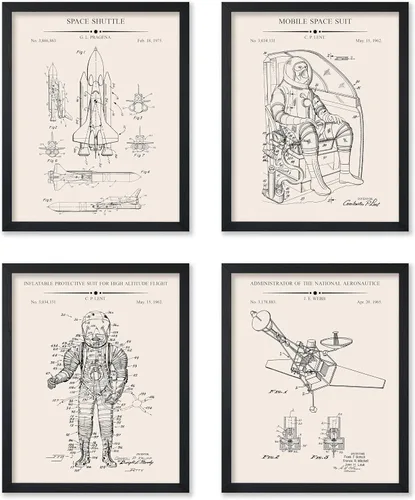 Vista 64 de Poster Master Juego de 6 Pósters Vintage de Planos de Aviación - Impresión de Patente de Avión - Arte de Aeronaves - Arte de Aviación - Arte