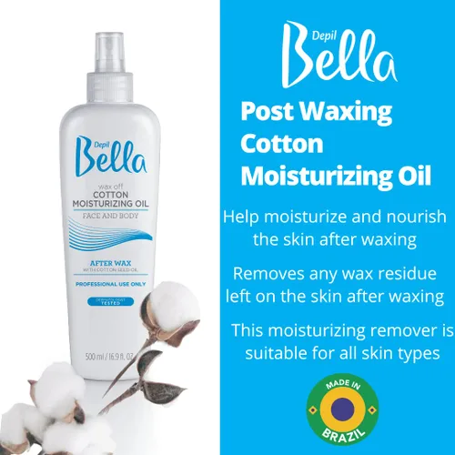Vista 2 de Depil Bella Aceite hidratante post depilación Aceite de semilla de algodón para una piel suave y tersa 16.9 fl oz