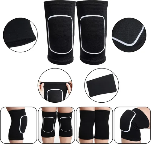 Vista 4 de obmwang 2 piezas de accesorios de voleibol incluyendo rodilleras de voleibol y manguitos de voleibol con almohadillas de protección y orificio
