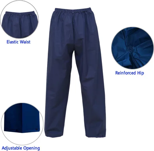 Vista 4 de Traje de lluvia para hombres y mujeres, impermeable, ultra ligero, equipo de lluvia con pantalones Reusalbe portátil