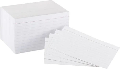 Vista 7 de Amazon Basics Tarjetas de índice rayadas, 1000 unidades, 10 paquetes de 100, blancas, 3 x 5 pulgadas